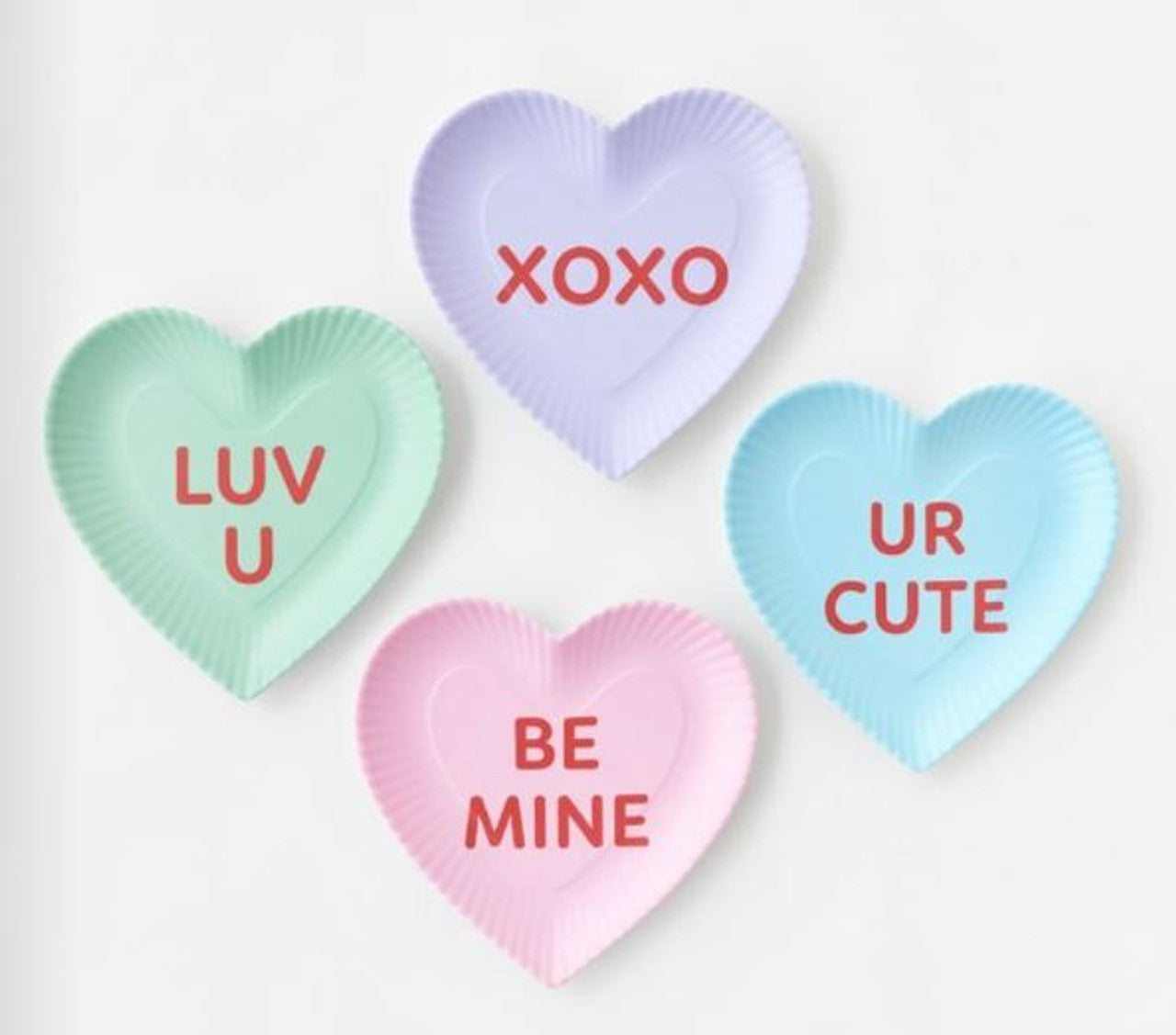 Conversation Hearts Plate Set